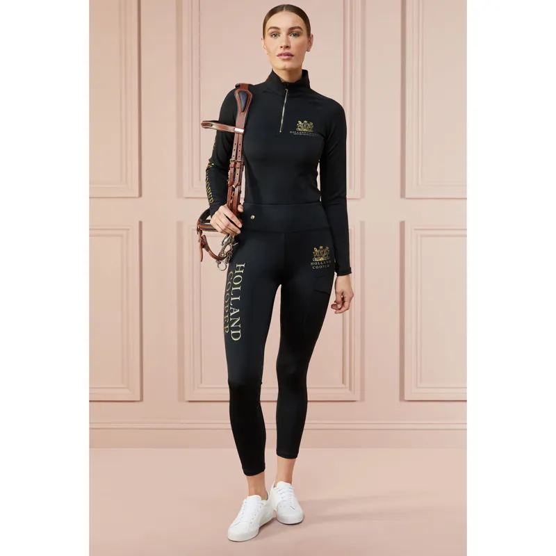 Holland Cooper Sport Legging - Black/Gold